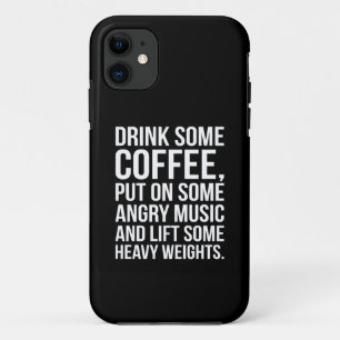 Kaffee, graue Musik, Schweres Gewicht - Funny Work Case-Mate iPhone Hülle