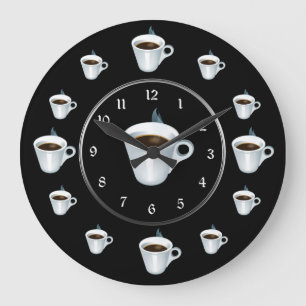Kaffee Große Wanduhr