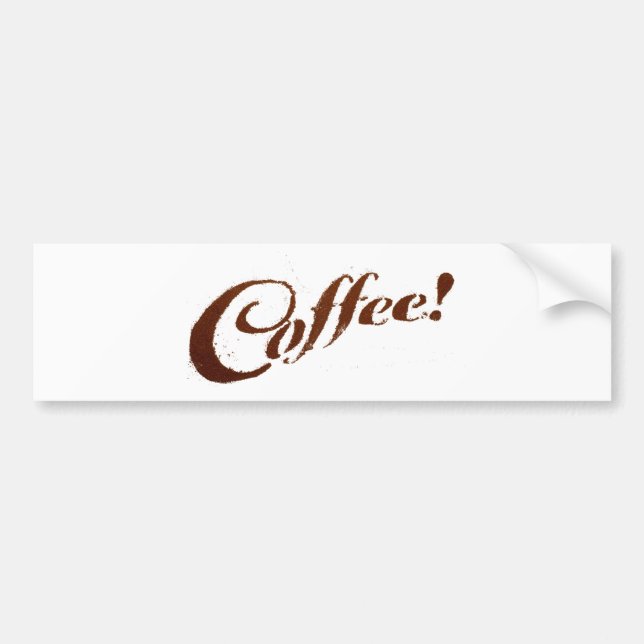 Kaffee Grounds Kaffee - Autoaufkleber (Vorne)