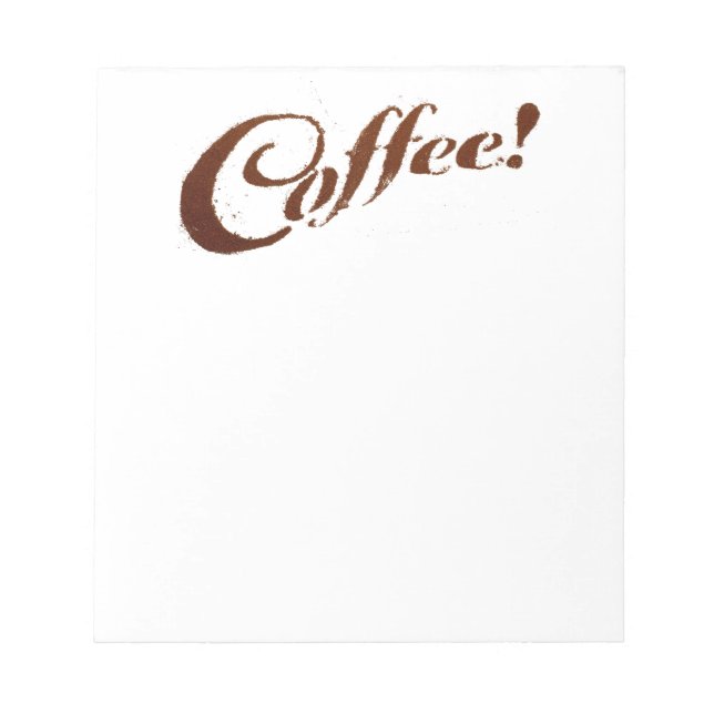 Kaffee-Gründe Kaffee - Notizblock (Vorderseite)