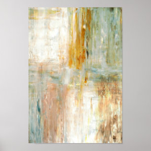 "Kaffee-" grüne abstrakte Kunst Poster