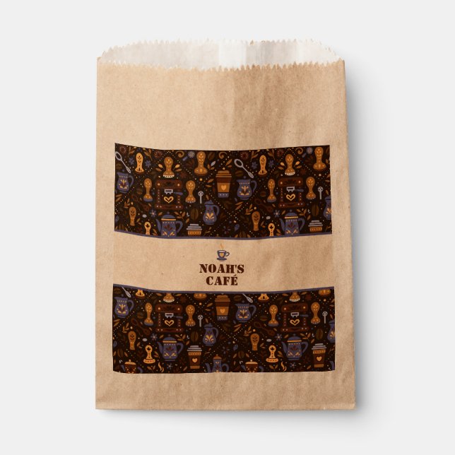Kaffee-Gunstbeutel — Kraft mit volkstümlichen Kaff Geschenktütchen (Vorderseite)