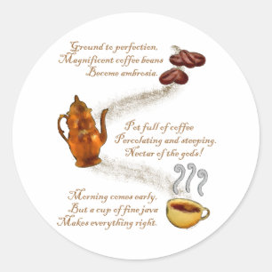 Kaffee Haiku Sticker