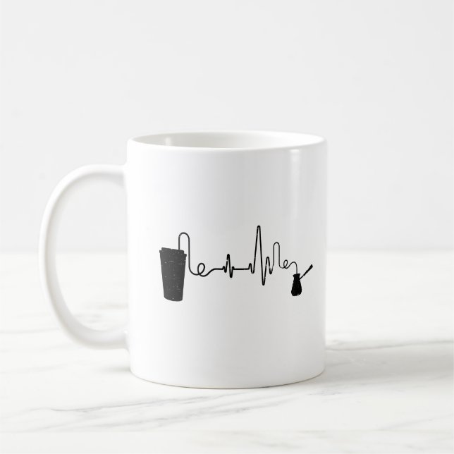 Kaffee Heartbeat Coffee Cup Koffein Liebhaber Kaffeetasse (Links)
