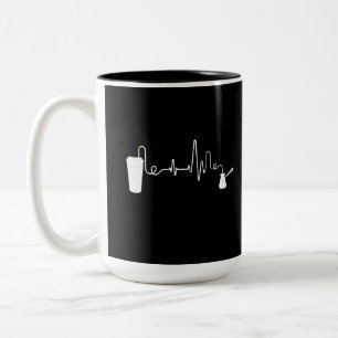 Kaffee Heartbeat Coffee Cup Koffein Liebhaber Zweifarbige Tasse