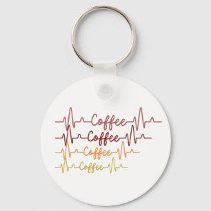 Kaffee Heartbeat Schlüsselanhänger