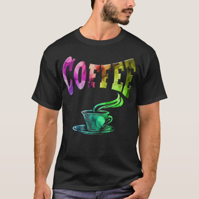 Kaffee-heißer Spaß T-Shirt (Vorderseite)