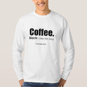 Kaffee Herren Langschläfer T - Shirt, weiß T-Shirt