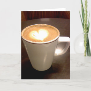 Kaffee-Herz Feiertagskarte