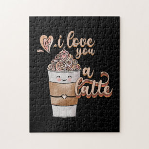 Kaffee Herz I Liebe Sie ein Latte Puzzle
