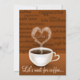 Kaffee? Herz-Shaped Smoke Einladung