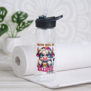 Kaffee hilft mir Idioten zu ertragen Trinkflasche