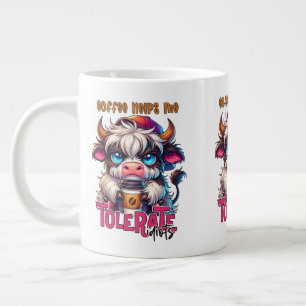 Kaffee hilft mir Idioten zu tolerieren Jumbo-Tasse