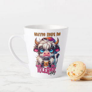 Kaffee hilft mir Idioten zu tolerieren Milchtasse