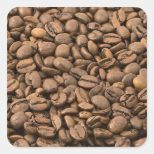 Kaffee Hintergrund Quadratischer Aufkleber