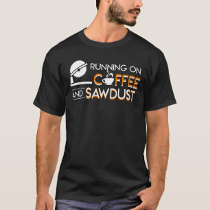 Kaffee-Holzbearbeitungs-laufendes Kaffee-Sägemehl T-Shirt