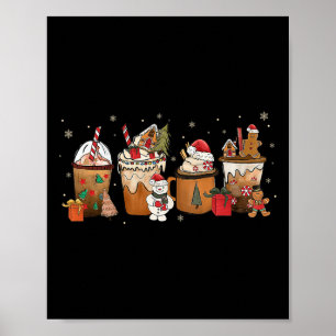 Kaffee Hot Cocoa Frohe Weihnachten Weihnachtsfamil Poster