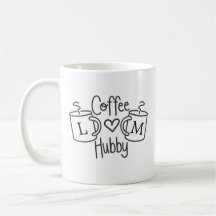 Kaffee Hubby Liebe Monogram Tasse