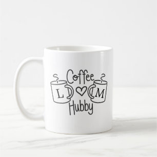 Kaffee Hubby Liebe Monogram Tasse