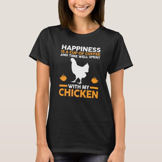 Kaffee Huhn T-Shirt (Vorderseite)