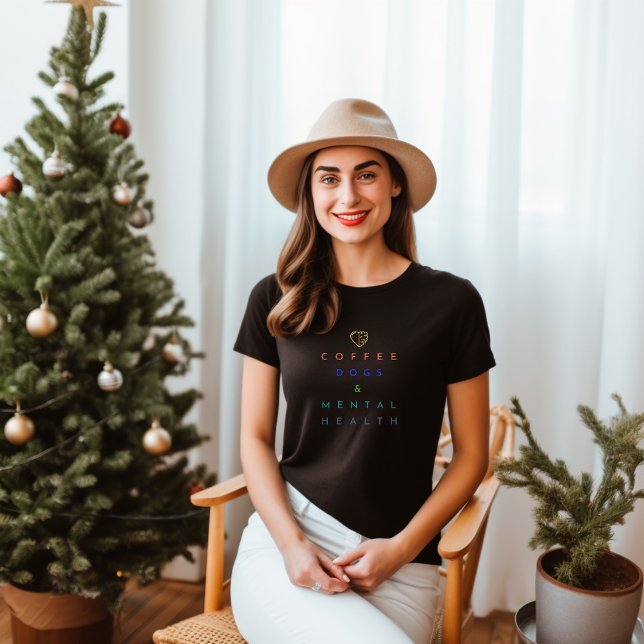 Kaffee, Hunde und psychische Gesundheit - das perf T-Shirt (Von Creator hochgeladen)