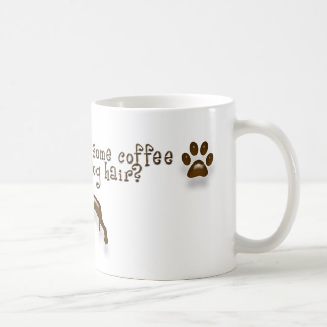Kaffee-Hundehaar-Tasse Kaffeetasse (Rechts)