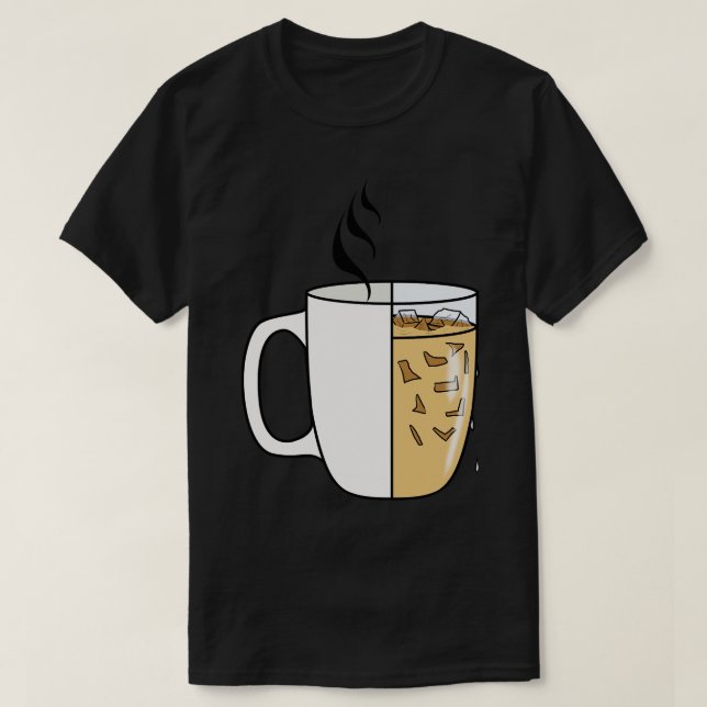 Kaffee-Ice Kaffee T-Shirt (Design vorne)