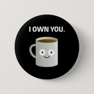 Kaffee im eigenen Koffein Addict Ironic Funny Des Button