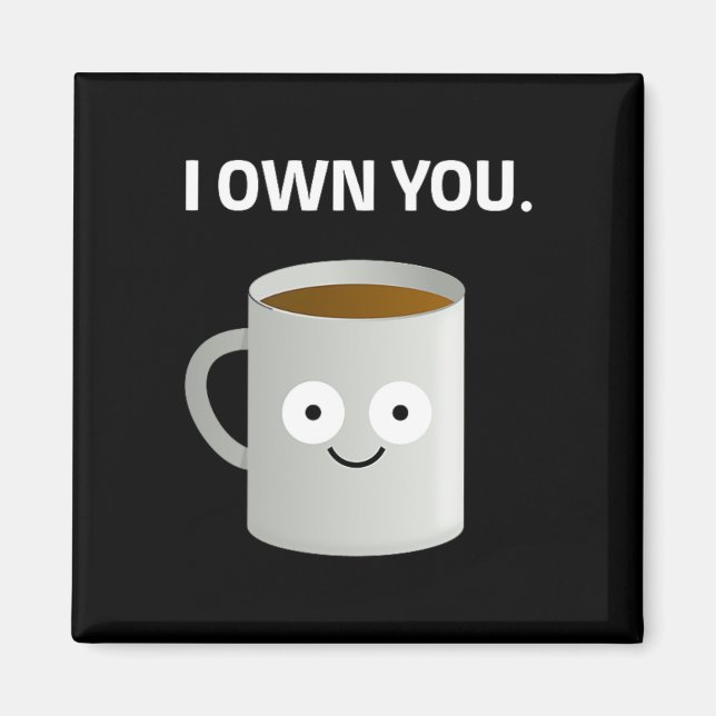 Kaffee im eigenen Koffein Addict Ironic Funny Des Magnet (Vorne)