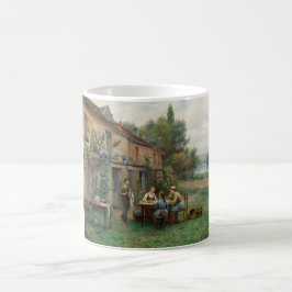 Kaffee im Garten trinken (Französische Landschaft) Kaffeetasse