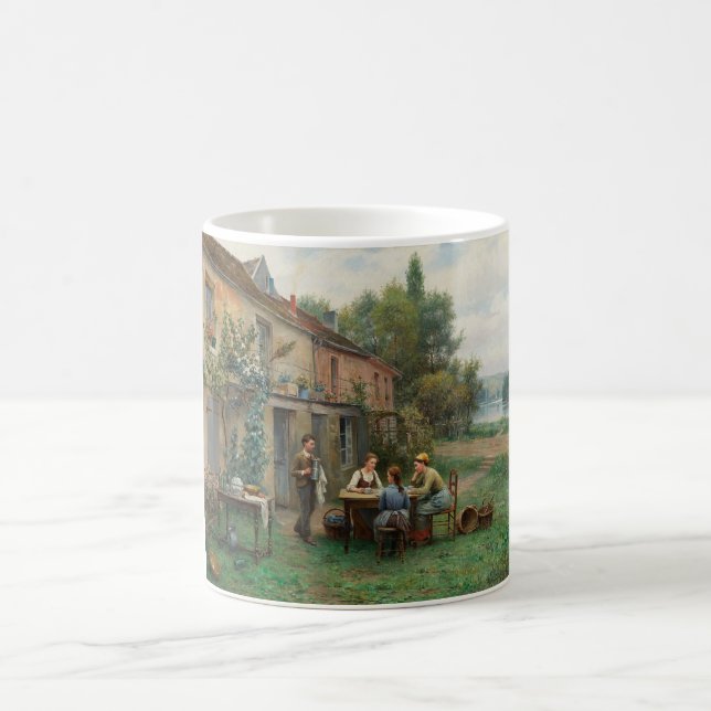 Kaffee im Garten trinken (Französische Landschaft) Kaffeetasse (Mittel)