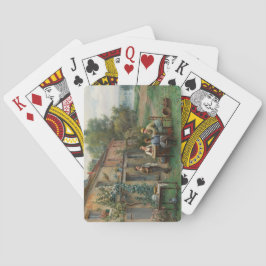 Kaffee im Garten trinken (Französische Landschaft) Spielkarten
