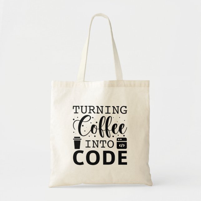 Kaffee in Code umwandeln Tragetasche (Vorne)