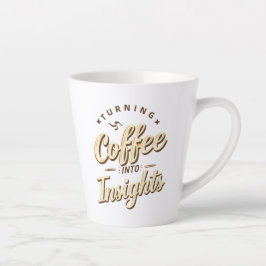 Kaffee in Einblicke verwandeln Data Humor Milchtasse