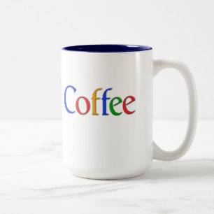 Kaffee in google Schriftart Tasse