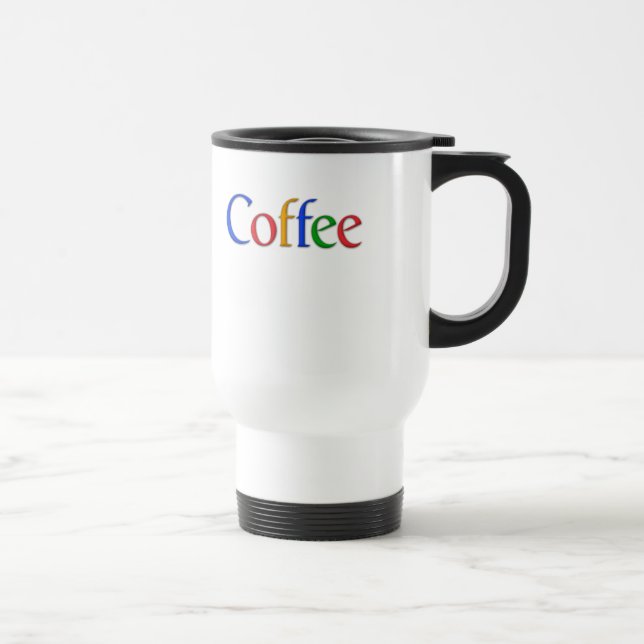 Kaffee in google Schriftart Tasse (Rechts)
