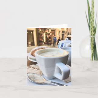 Kaffee in Italien Dankeskarte