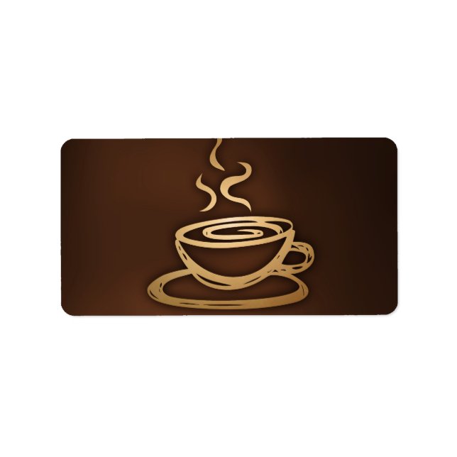 Kaffee in meinem Cup Adressaufkleber (Vorne)