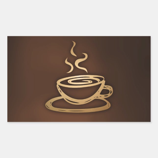 Kaffee in meinem Cup Rechteckiger Aufkleber (Vorderseite)
