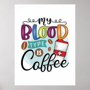 Kaffee in meinen Typen sind Kaffee Poster