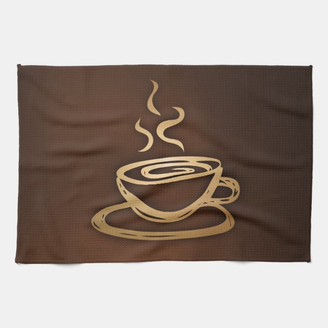Kaffee in meiner Schale Handtuch (Horizontal)