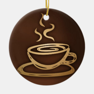 Kaffee in meiner Schale Keramik Ornament