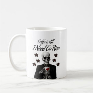 Kaffee ist alles, was ich brauche, um aufzustehen kaffeetasse