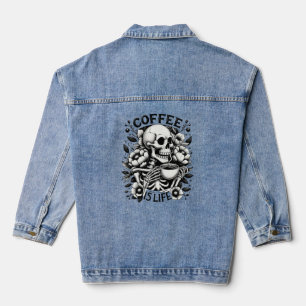 Kaffee ist das Leben Jeansjacke