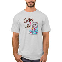 Kaffee ist das Leben mit Grumpy Cat Shirt