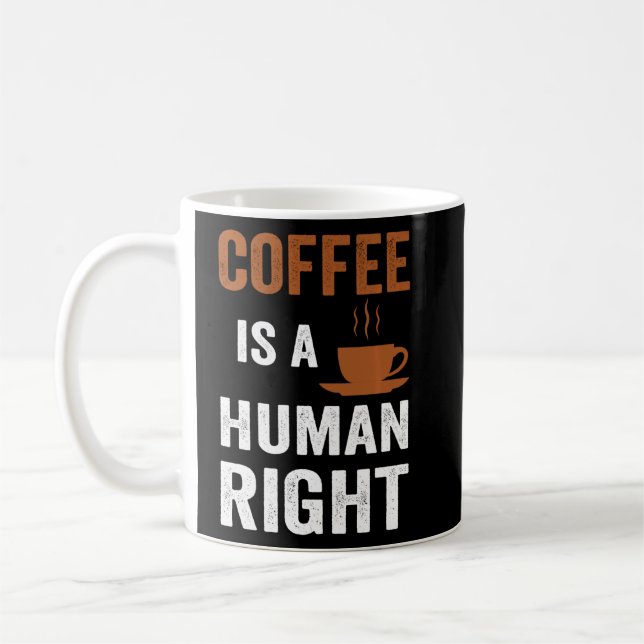 Kaffee ist ein frischer, frischer Kaffee Kaffeetasse (Links)