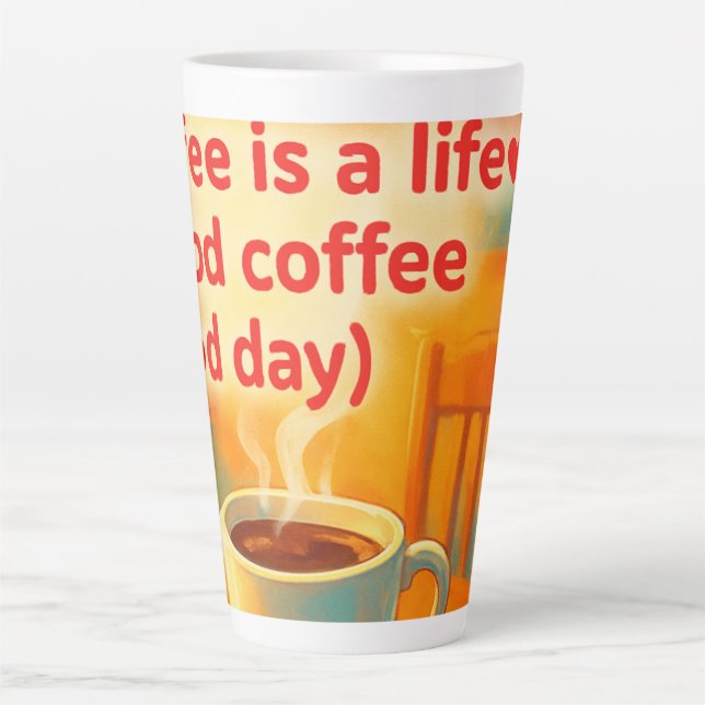 Kaffee ist ein Leben  Milchtasse (Vorderseite)
