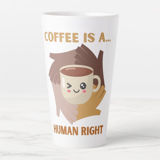 KAFFEE IST EIN MENSCHENRECHT MILCHTASSE (Vorderseite)