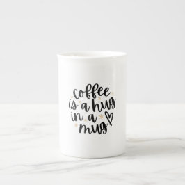 Kaffee ist ein Schluck in einer Tasse Funny Coffee