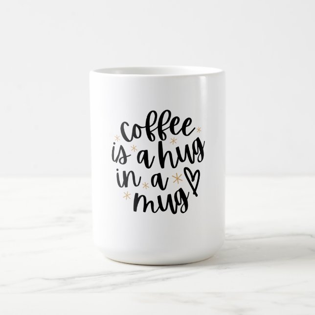Kaffee ist ein Schluck in einer Tasse Funny Coffee (Mittel)